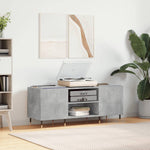 Platenkast 121X38X48 Cm Bewerkt Hout Eikenkleurig