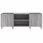 Platenkast 121X38X48 Cm Bewerkt Hout Eikenkleurig