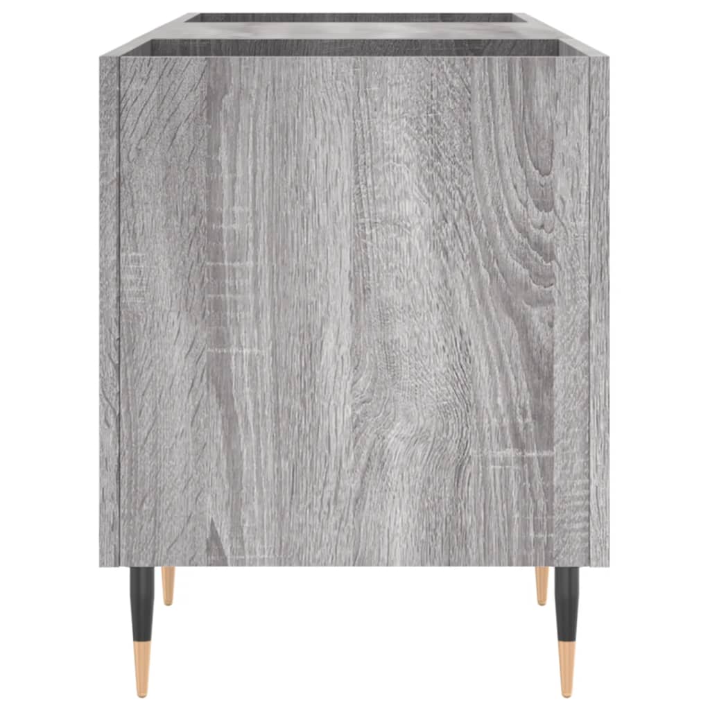 Platenkast 121X38X48 Cm Bewerkt Hout Eikenkleurig