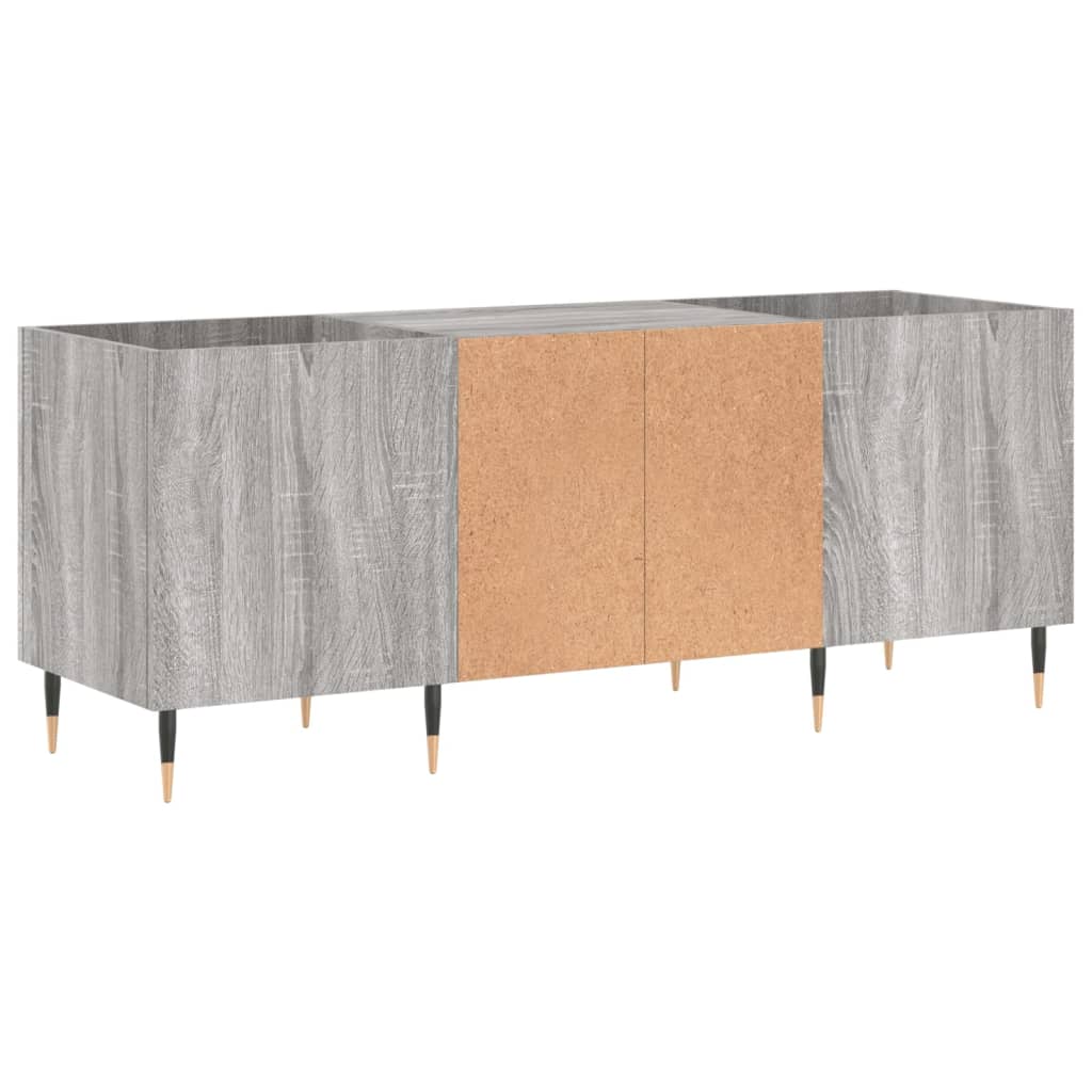 Platenkast 121X38X48 Cm Bewerkt Hout Eikenkleurig