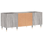 Platenkast 121X38X48 Cm Bewerkt Hout Eikenkleurig