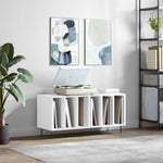 Platenkast 100X38X48 Cm Bewerkt Hout Eikenkleurig