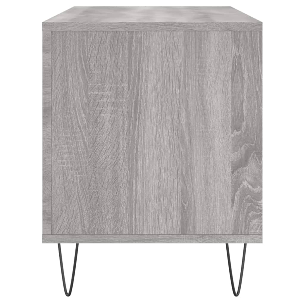 Platenkast 100X38X48 Cm Bewerkt Hout Eikenkleurig