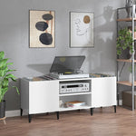 Platenkast 84,5X38X48 Cm Bewerkt Hout Eikenkleurig