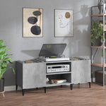 Platenkast 84,5X38X48 Cm Bewerkt Hout Eikenkleurig