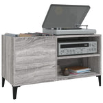 Platenkast 84,5X38X48 Cm Bewerkt Hout Eikenkleurig