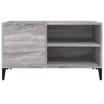 Platenkast 84,5X38X48 Cm Bewerkt Hout Eikenkleurig
