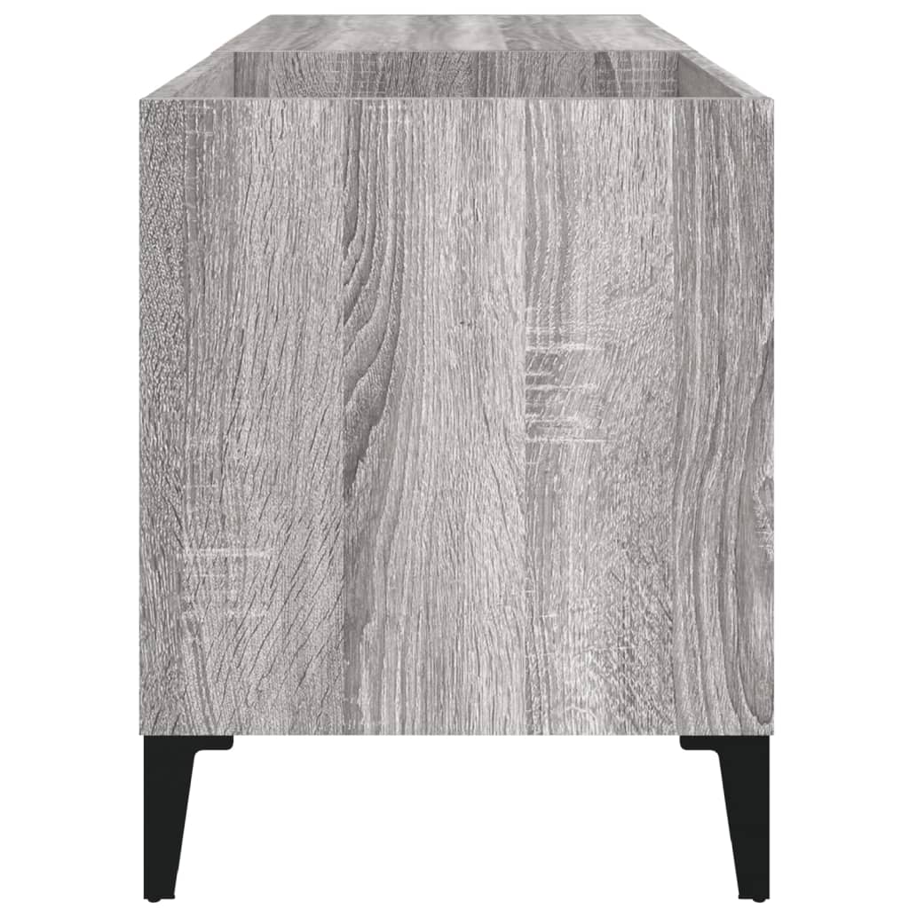 Platenkast 84,5X38X48 Cm Bewerkt Hout Eikenkleurig