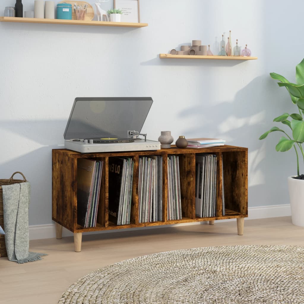 Platenkast 100X38X48 Cm Bewerkt Hout