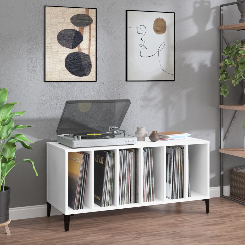 Platenkast 100X38X48 Cm Bewerkt Hout Eikenkleurig