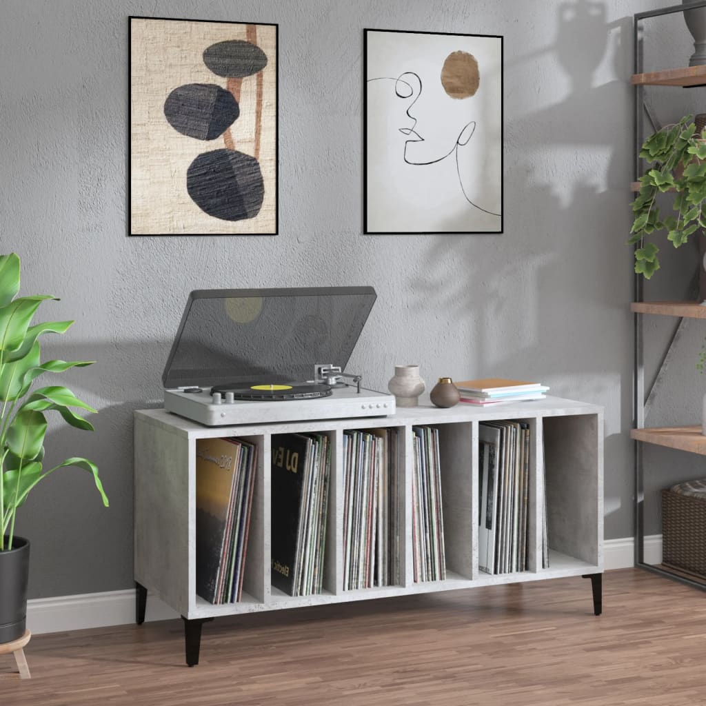Platenkast 100X38X48 Cm Bewerkt Hout Eikenkleurig