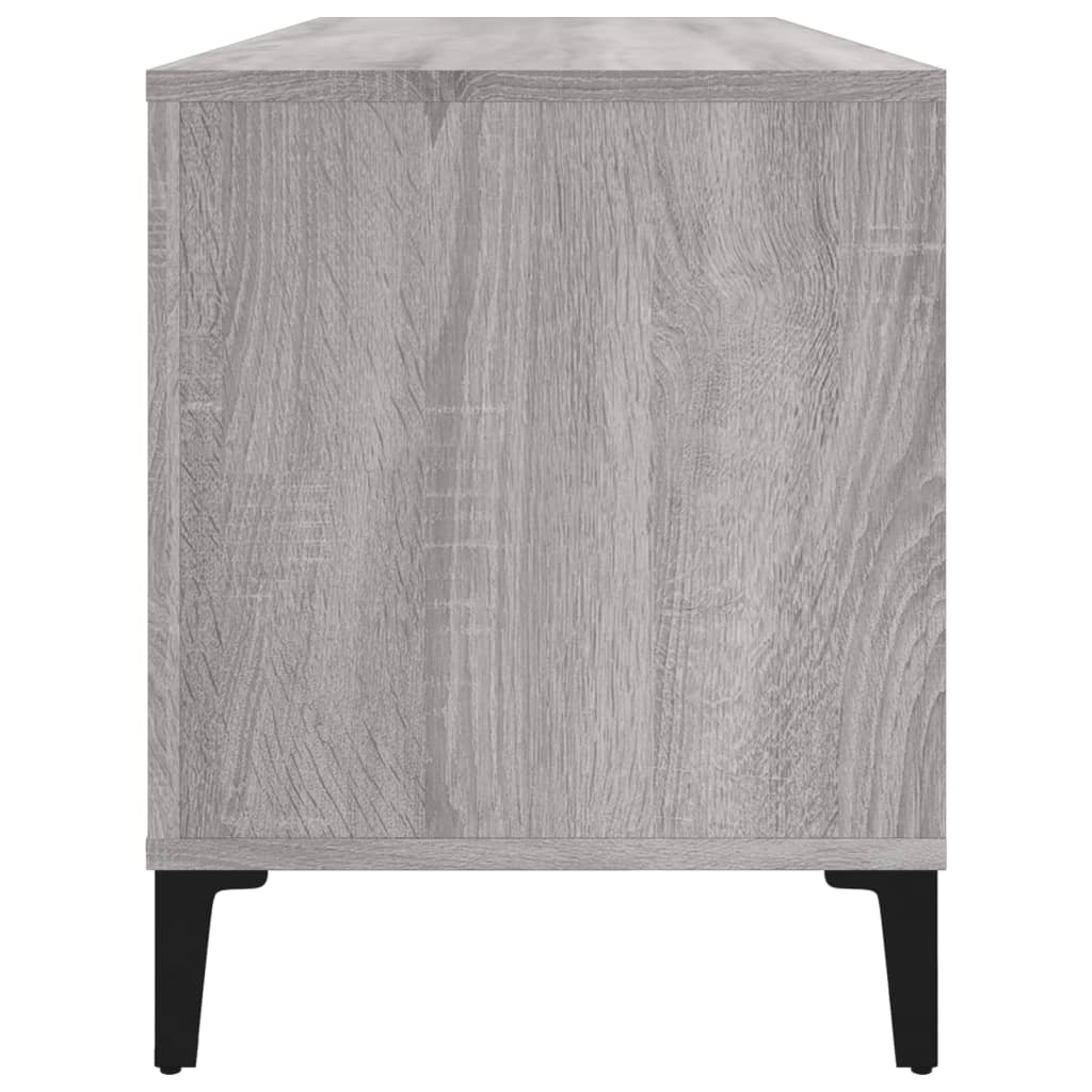 Platenkast 100X38X48 Cm Bewerkt Hout Eikenkleurig