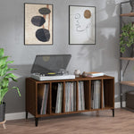 Platenkast 100X38X48 Cm Bewerkt Hout Eikenkleurig