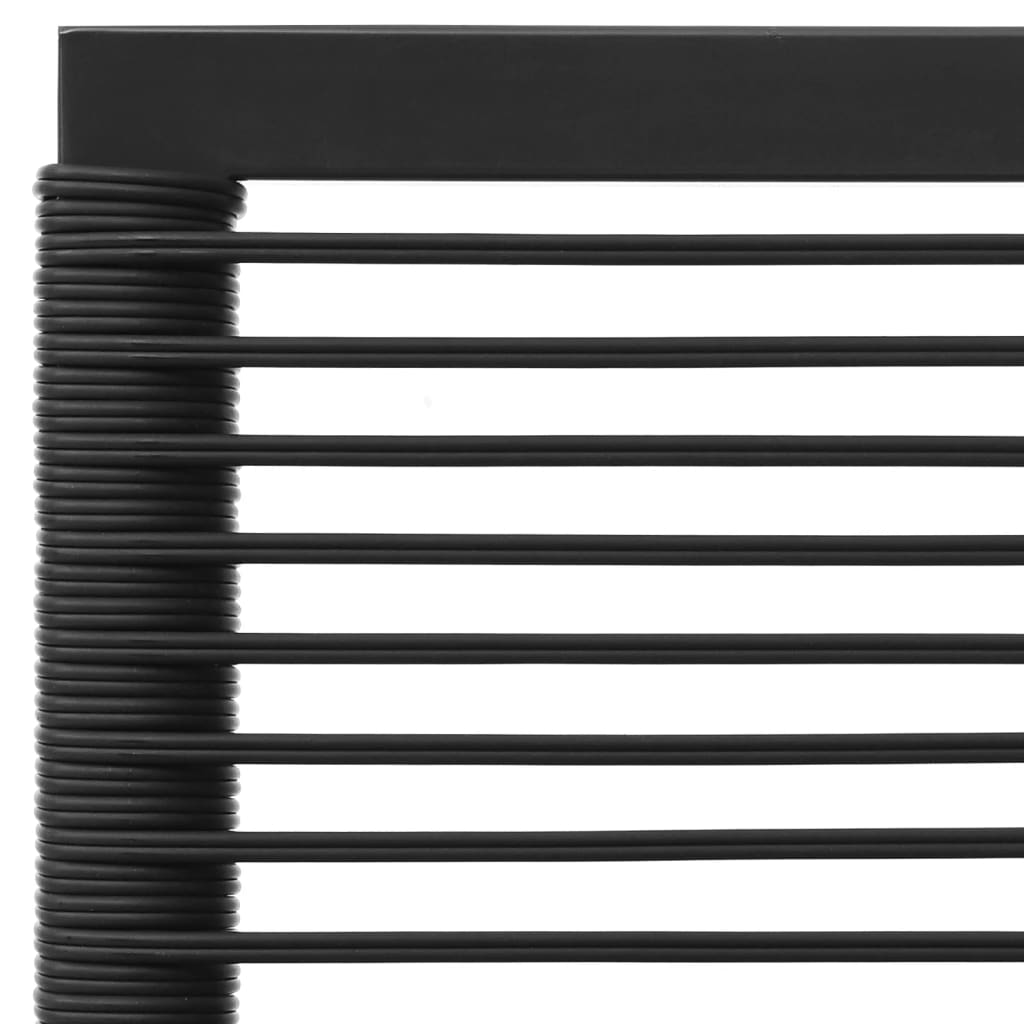 3-Delige Loungeset Met Kussens Poly Rattan Zwart En Grijs