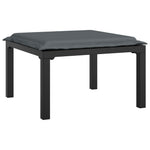 7-Delige Loungeset Poly Rattan Zwart En Grijs