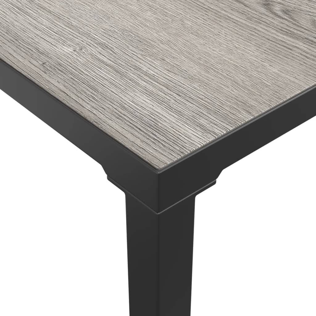 7-Delige Loungeset Poly Rattan Zwart En Grijs