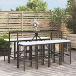-Delige Tuinbarset Met Kussens Poly Rattan