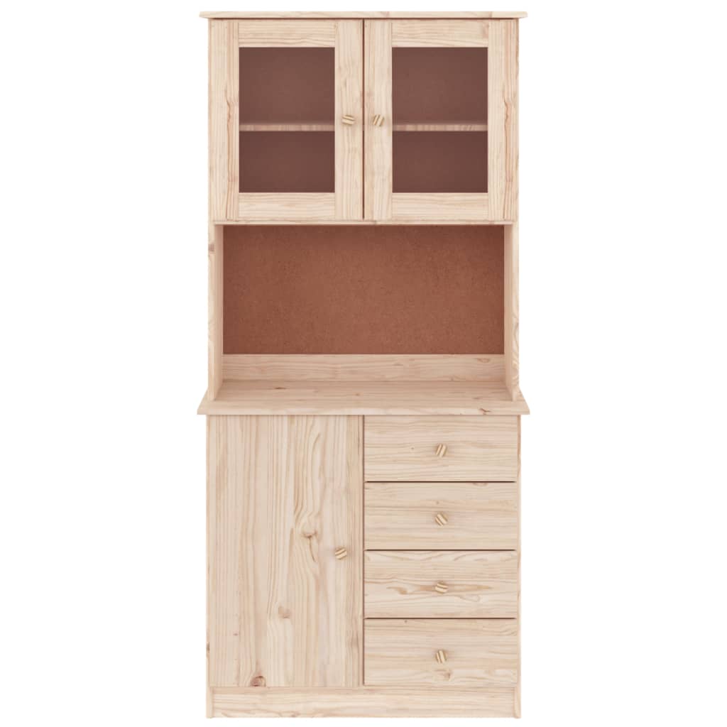 Hoge Kast Alta 77X35X165 Cm Massief Grenenhout