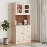 Hoge Kast Alta 77X35X165 Cm Massief Grenenhout