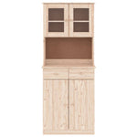 Hoge Kast Alta 77X35X188 Cm Massief Grenenhout