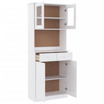 Hoge Kast Alta 77X35X188 Cm Massief Grenenhout