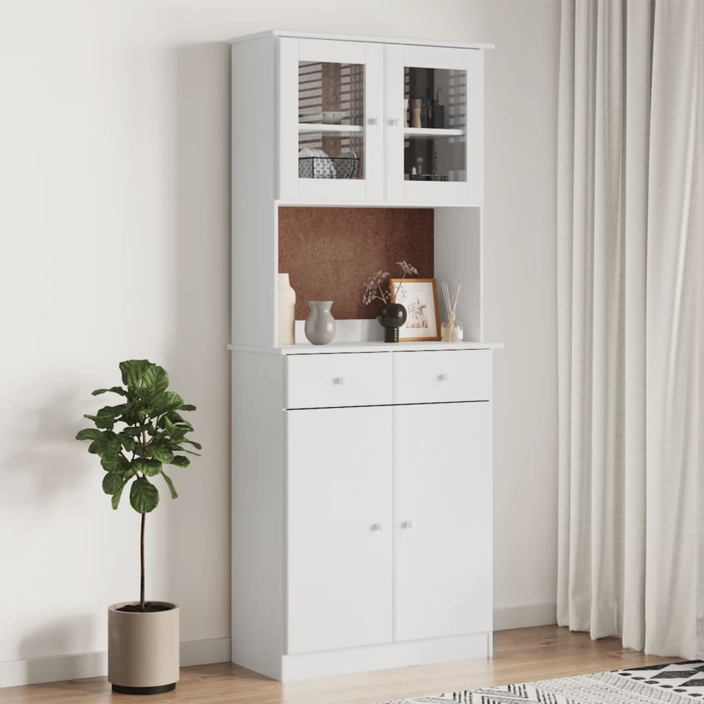 Hoge Kast Alta 77X35X188 Cm Massief Grenenhout