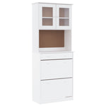Hoge Kast Alta 77X35X188 Cm Massief Grenenhout