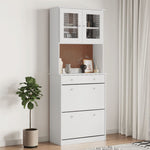 Hoge Kast Alta 77X35X188 Cm Massief Grenenhout