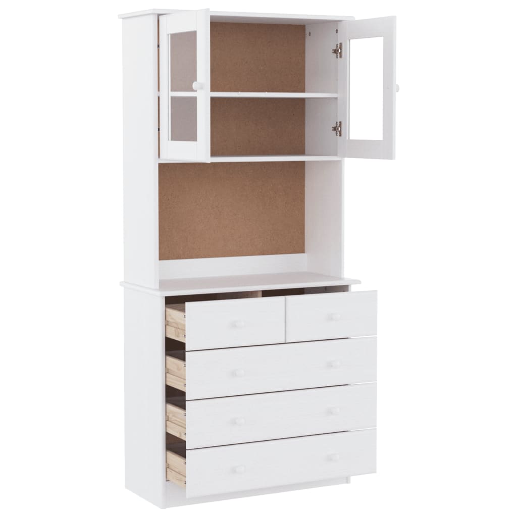 Hoge Kast Alta 77X35X165 Cm Massief Grenenhout