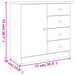 Dressoir Alta 77X35X73 Cm Massief Grenenhout