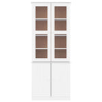Vitrinekast Alta 77X35X186,5 Cm Massief Grenenhout