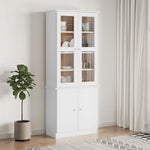 Vitrinekast Alta 77X35X186,5 Cm Massief Grenenhout