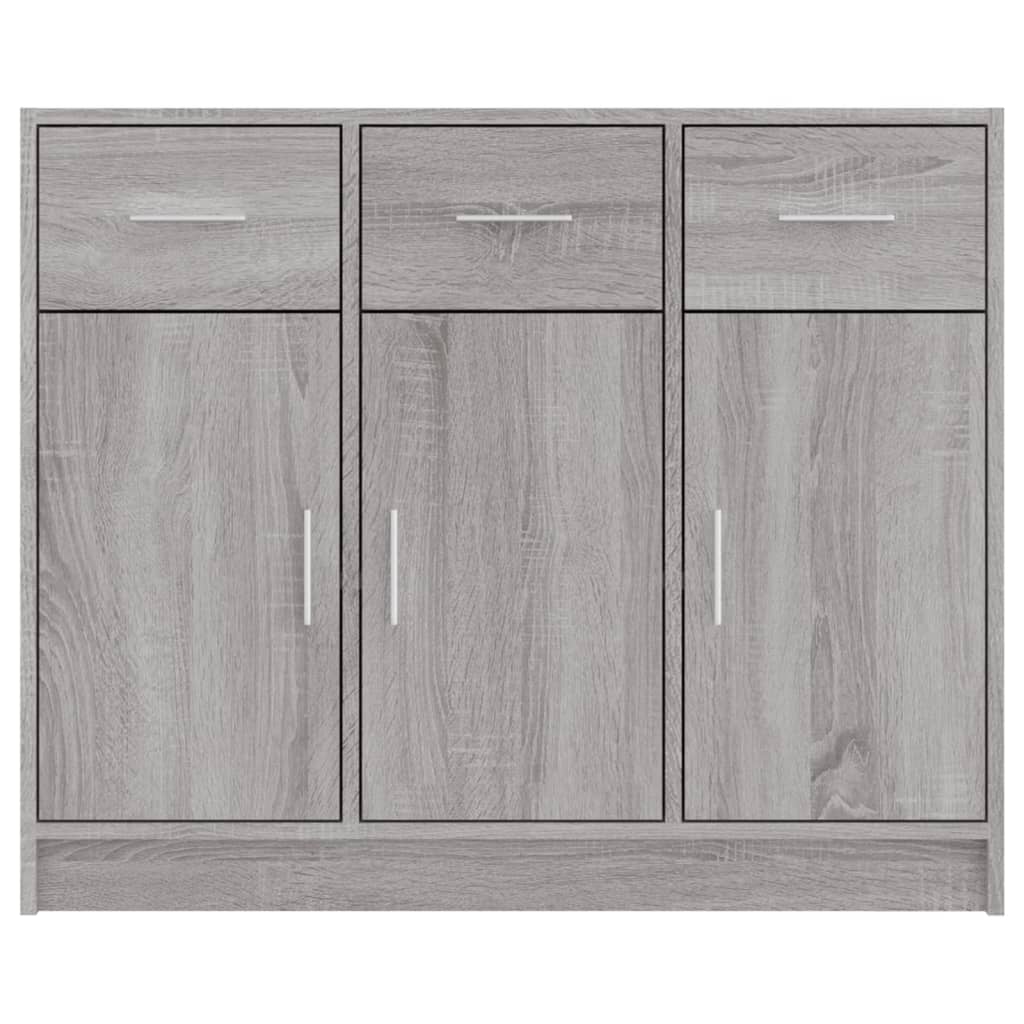 Dressoir 91X28X75 Cm Bewerkt Hout Eikenkleurig