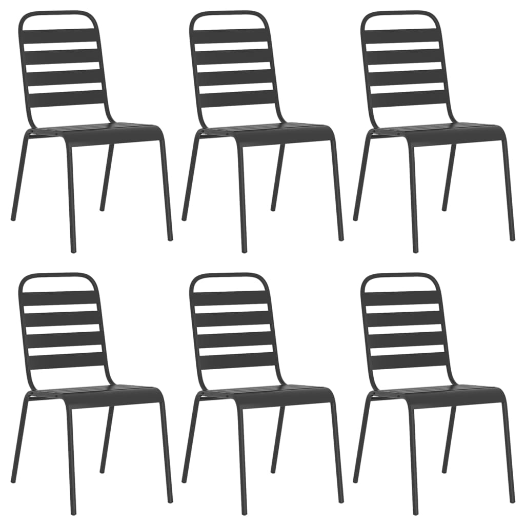 7-Delige Tuinset Staal Antracietkleurig