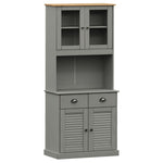 Hoge Kast Vigo 78X40X175 Cm Massief Grenenhout