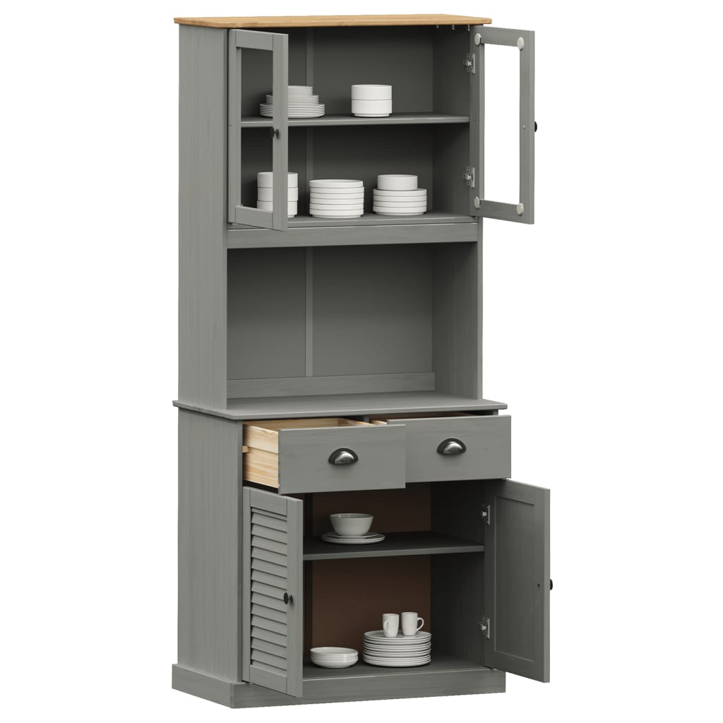 Hoge Kast Vigo 78X40X175 Cm Massief Grenenhout