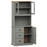 Hoge Kast Vigo 78X40X175 Cm Massief Grenenhout