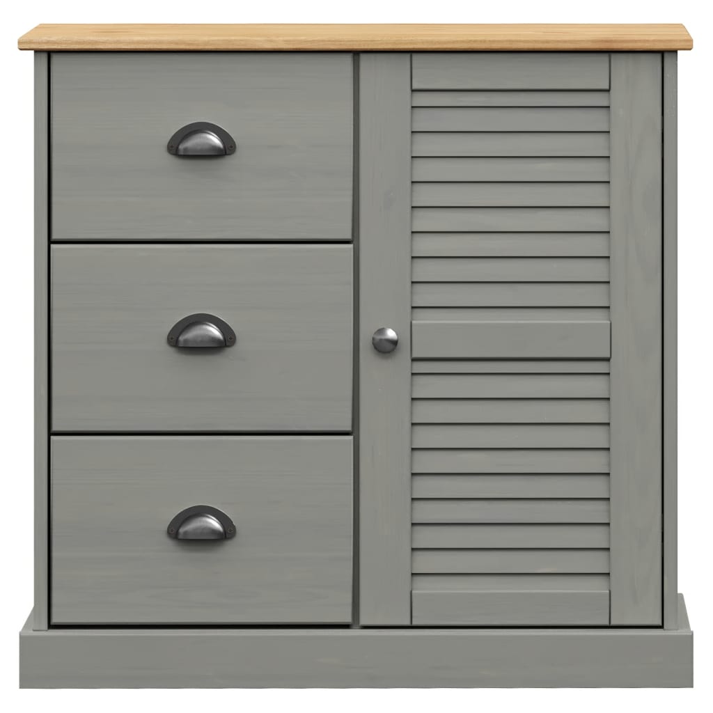 Hoge Kast Vigo 78X40X175 Cm Massief Grenenhout