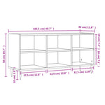 Tv-Meubel 103,5X30X50 Cm Bewerkt Hout