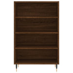 Hoge Kast 57X35X90 Cm Bewerkt Hout Bruin Eikenkleur