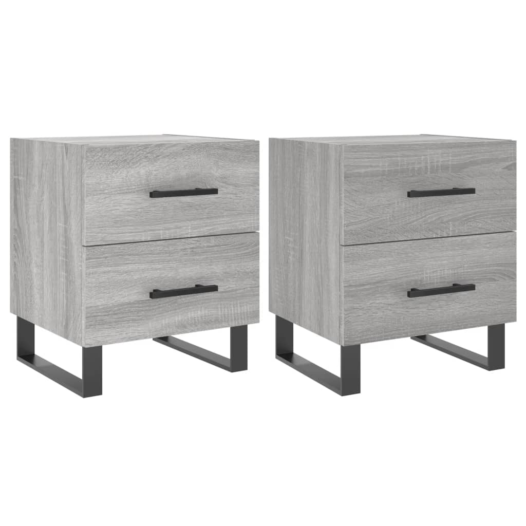 Nachtkastjes 40X35X47,5 Cm Bewerkt Hout Eiken