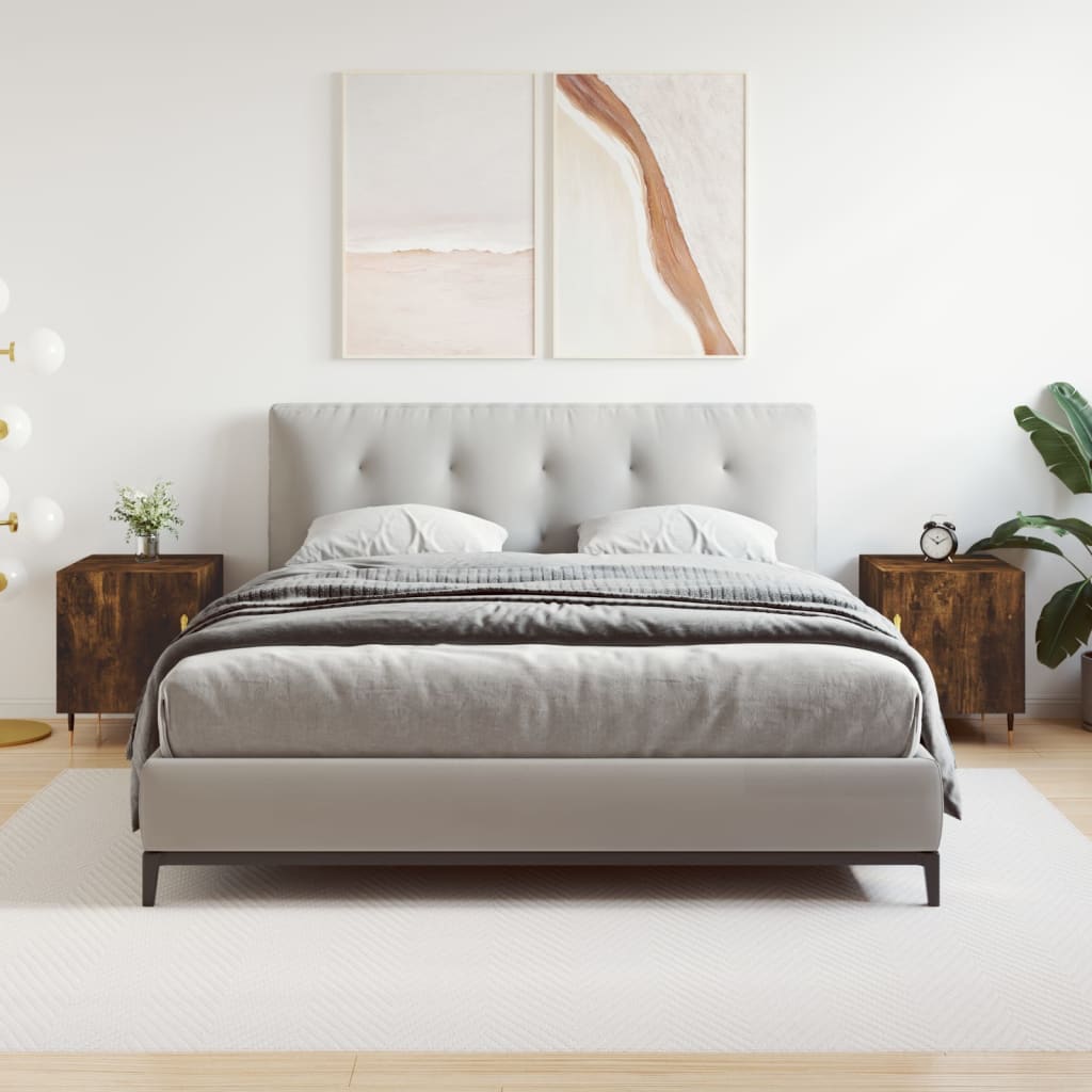 Nachtkastje 40X40X50 Cm Bewerkt Hout Eikenkleurig