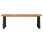 Bankje Met Natuurlijke Rand Massief Acaciahout