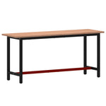 Werkbank 180X55X81,5 Cm Massief Beukenhout En Metaal