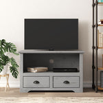 Tv-Meubel Met 2 Lades Bodo 9X43X56 Cm Massief Grenenhout