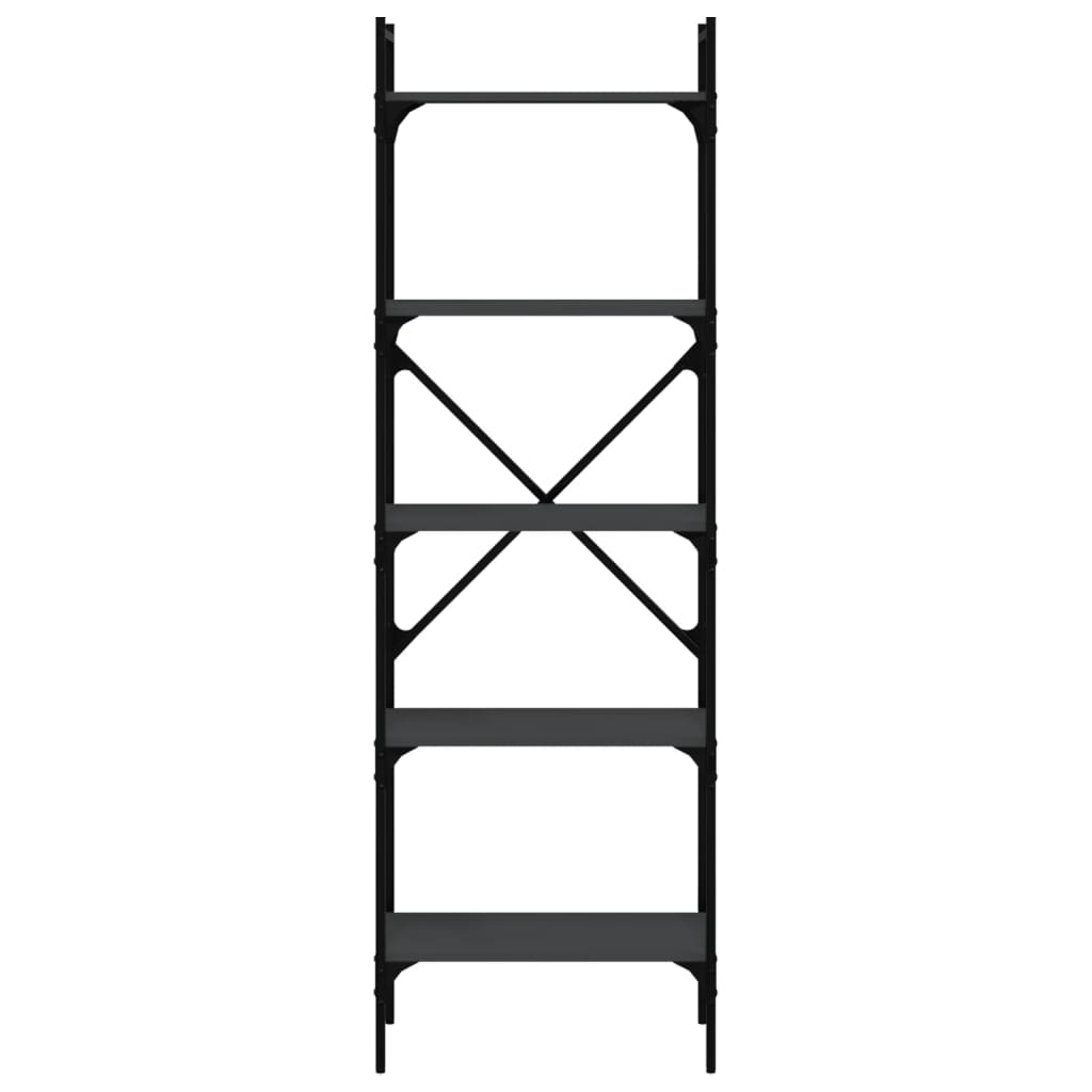 Boekenkast 5-Laags 56X31,5X174 Cm Bewerkt Hout