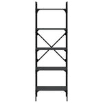 Boekenkast 5-Laags 56X31,5X174 Cm Bewerkt Hout