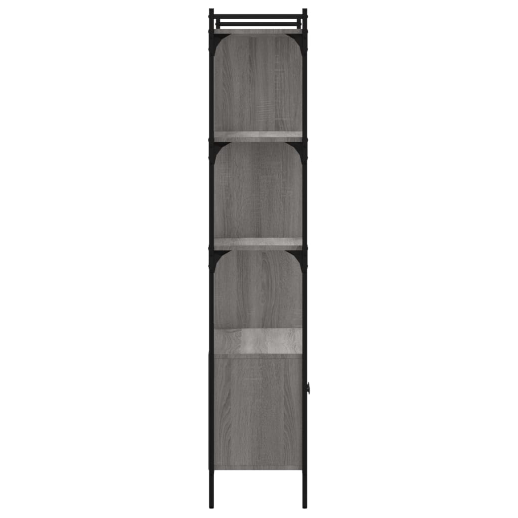 Boekenkast Met Deuren 76,5X30X154,5 Cm Hout Eiken