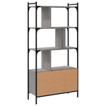 Boekenkast Met Deuren 76,5X30X154,5 Cm Hout Eiken