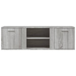 Tv-Meubel 120X34X37 Cm Bewerkt Hout Grijs Sonoma Eikenkleurig